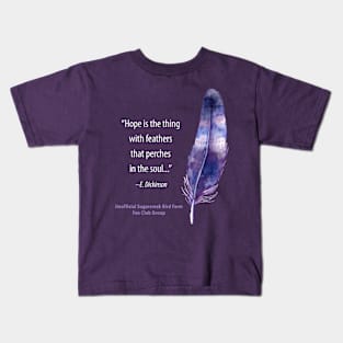 purple feather quote Kids T-Shirt